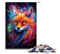 Puzzle per adulti da 1000 pezzi incantevole e spiritoso a forma di volpe per adulti giochi in legno per famiglie regali di Natale e compleanno 75x50 cm