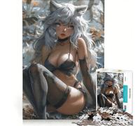 Puzzle per adulti da 1000 pezzi Incanto del Lupo Mistico gioco rilassante migliora la memoria compleanno e Natale 50x75cm