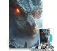 Puzzle per adulti da 1000 pezzi "Incontro con il drago", gioco divertente, decorazione perfetta, con pezzi di forma casuale completamente ad incastro 38x26cm