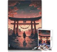 Puzzle per adulti da 1000 pezzi, Incredibile gioco educativo per famiglie con il cancello Torii in Giappone, un'opera d'arte, regalo per compleanni, dimensioni 50x75cm
