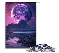 Puzzle per adulti da 1000 pezzi incredibilmente belli con luna al neon gioco di puzzle giocattoli divertenti 1000 pezzi (75x50 cm)