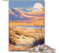 Puzzle per adulti da 1000 pezzi, Indiana Dunes National Park, adatto per bambini dai 14 anni in su, giochi educativi per la casa, giocattoli fai da te, opere d'arte, regalo, 50x75cm