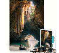 Puzzle per adulti da 1000 pezzi Ingresso della grotta all'oceano,disegno finemente intagliato,gioco stimolante per la mente,gioco di tranquillità,regalo di Natale per il tempo libero (50x75cm)
