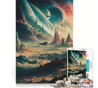 Puzzle per adulti da 1000 pezzi Interstellar Horizons, gioco rompicapo, decorazione da parete, lista dei desideri con Babbo Natale 38x26cm