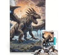 Puzzle per adulti da 1000 pezzi "Invasione cosmica di dinosauri", giocattolo educativo, difficile e stimolante, per rafforzare l'amore tra le coppie 50x75cm