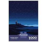Puzzle Per Adulti Da 1000 Pezzi Isle of Man Night Landscape Puzzle Giochi Rilassanti Difficile Impegnativo Da Completare 38x26cm/1000pcs