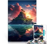 Puzzle per adulti da 1000 pezzi isola del mare Fatto di legno，Adatto a partire dai 14 anni Sollievo dallo stress Regali difficili per donne e uomini。misurare：50x75cm/19.68x29.52pollice