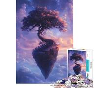 Puzzle per adulti da 1000 pezzi isola galleggiante e albero in un cielo da sogno Giocattolo avvincente per coltivare la pazienza gioco educativo attività per tutta la famiglia opera d'arte regalo