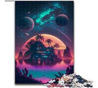 Puzzle per adulti da 1000 pezzi "Isola nello spazio" Puzzle in cartone, regalo perfetto per genitori, amanti e amici Età 14+ 1000 pezzi(26x38cm)