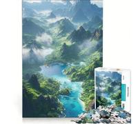 Puzzle per adulti da 1000 pezzi isola tropicale paradisiaca gioco per famiglie migliora la memoria adatto come decorazione da scrivania 38x26cm