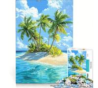 Puzzle per adulti da 1000 pezzi isola tropicale paradisiaca gioco rilassante decorazione perfetta compleanno e Natale 38x26cm