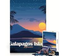 Puzzle per adulti da 1000 pezzi,Isole Galapagos,Ecuador al tramonto Gioco di precisione e coordinato,attività stimolante per la mente,gioco per il tempo libero,decorazione natalizia da parete 38x52cm