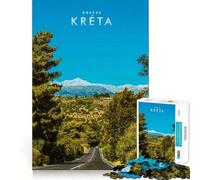 Puzzle per adulti da 1000 pezzi,isole greche,Creta,ideale per decorazioni,rompicapo,regalo divertente per compleanno,hobby (38x26cm)