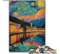 Puzzle per adulti da 1000 pezzi, Italia sotto il cielo notturno, perfetto per adolescenti e famiglie, compleanni dimensioni 50x75cm