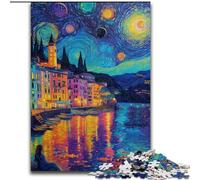 Puzzle per adulti da 1000 pezzi, Italia sotto il cielo notturno, perfetto per il divertimento in famiglia a Natale, Ringraziamento, compleanni e Pasqua dimensioni 50x75cm
