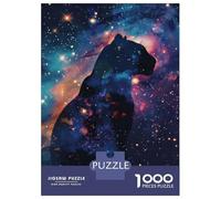 Puzzle Per Adulti Da 1000 Pezzi Jaguar Silhouette Galaxy Puzzle Per Adulti Giocattolo Decorazione Da Parete Migliora La Memoria È Ideale Come Regalo 52x38cm/1000pcs