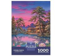 Puzzle Per Adulti Da 1000 Pezzi Japanese Temple And Lotus Pond at Sunset Puzzle Per Adulti Gioco Per Famiglie Vacanza A Casa Passatempo Regali Unici Per Compleanno E Natale 70x50cm/1000pcs
