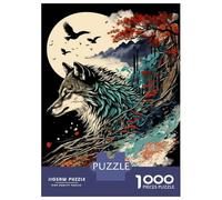 Puzzle Per Adulti Da 1000 Pezzi Japanese Wolf Puzzle Per Adulti Giochi Rilassanti Sfida Difficile Attività Divertenti A Casa 38x26cm/1000pcs