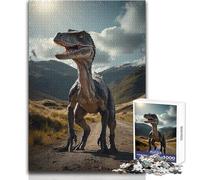 Puzzle per adulti da 1000 pezzi Jurassic Jam, divertente e umoristico gioco rompicapo, ottimo regalo per i giochi (dimensioni 38x26cm)