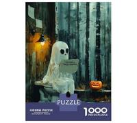Puzzle Per Adulti Da 1000 Pezzi Just A Ghost Pooping Puzzle Per Adulti Giochi Rilassanti Regalo Di Compleanno Difficile Da Completare 70x50cm/1000pcs