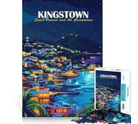 Puzzle per adulti da 1000 pezzi Kingstown,Saint Vincent e Grenadine Gioco di prestigio con taglio di alta qualità Gioco stimolante per la mente Divertimento e svago Decorazione natalizia (50x75cm)