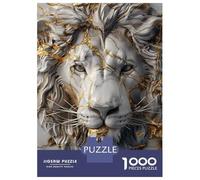 Puzzle Per Adulti Da 1000 Pezzi Kintsugi Art White Lion Puzzle Giochi Rilassanti Taglio Di Precisione Interazione Genitore-figlio 70x50cm/1000pcs