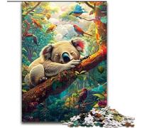Puzzle per adulti da 1000 pezzi, Koala addormentato, aiuta il cervello a esercitare i giocattoli avvincenti per coltivare la pazienza e migliorare la memoria (dimensioni 26x38cm)