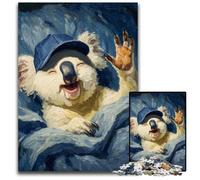 Puzzle per adulti da 1000 pezzi, Koala addormentato, antistress, ideale per trascorrere il tempo in casa, un'opera d'arte per bambini dai 14 anni in su, 26x38cm