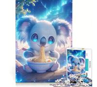 Puzzle per adulti da 1000 pezzi, Koala Ramen da fiaba, gioco impossibile, passatempo ideale per le vacanze a casa, compleanno e Natale 38x52cm