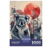 Puzzle Per Adulti Da 1000 Pezzi Koala Red Sun Watercolor Puzzle Per Adulti Giocattoli Antistress Migliorano La Memoria Giochi Stimolanti Regali 70x50cm/1000pcs