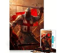 Puzzle per adulti da 1000 pezzi "La battaglia dei crociati",con pezzi ben rifiniti,gioco di logica e divertimento per il tempo libero,decorazione natalizia e regalo (38x52cm)