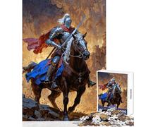 Puzzle per adulti da 1000 pezzi,La carica del cavaliere reale,Decorazione per la casa,Giocattoli,Idee regalo,Gioco rompicapo,Migliora l'amore tra coppie,Dimensioni 38x52cm