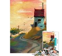 Puzzle per adulti da 1000 pezzi La casa perduta giocattolo decorativo da parete compleanno e Natale (dimensioni 38x26cm)