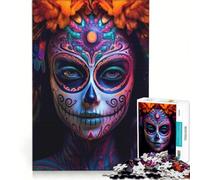 Puzzle per adulti da 1000 pezzi La Catrina Girl gioco pratico taglio di precisione regalo di compleanno e unico 38x26cm