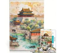 Puzzle per adulti da 1000 pezzi La città proibita della Cina, gioco impossibile, antistress, compleanno e Natale 50x75cm