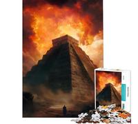 Puzzle per adulti da 1000 pezzi "La corruzione alle piramidi di Chichen Itza" - Gioco educativo sfida relax un'opera d'arte regalo per donne e uomini (dimensioni 50x75cm)