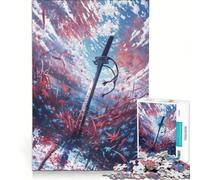 Puzzle per adulti da 1000 pezzi "La Costa Cremisi Katana" gioco interattivo difficile e stimolante collezione d'artista belle arti 38x52cm