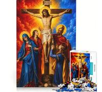 Puzzle per adulti da 1000 pezzi: La Crocifissione di Cristo gioco rompicapo assemblaggio di figure ottimo regalo per gli appassionati di videogiochi 38x26cm
