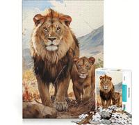 Puzzle per adulti da 1000 pezzi "La Dinastia del Leone" gioco rompicapo assemblaggio di figure ottimo regalo per gli appassionati di videogiochi 50x75cm