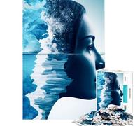 Puzzle per adulti da 1000 pezzi "La donna guardiana della Terra" gioco impossibile giocattolo educativo regalo di Babbo Natale segreto per divertimento in famiglia (dimensioni 50x75cm)