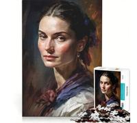 Puzzle per adulti da 1000 pezzi "La donna pittrice" gioco interattivo difficile e stimolante collezione d'artista belle arti 50x75cm