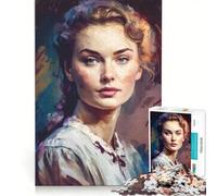 Puzzle per adulti da 1000 pezzi "La donna pittrice" gioco rilassante sfida impegnativa per rafforzare l'amore tra le coppie 50x75cm