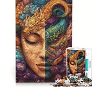 Puzzle per adulti da 1000 pezzi "La dualità della bellezza", gioco rompicapo, decorazione da parete, lista dei desideri con Babbo Natale 38x26cm
