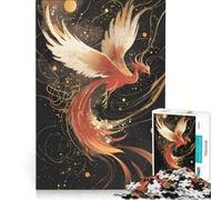 Puzzle per adulti da 1000 pezzi La fenice rossa contro gioco educativo difficile compleanno e Natale 38x52cm