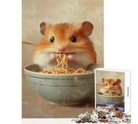 Puzzle per adulti da 1000 pezzi "La festa dei noodles del criceto" gioco pratico di assemblaggio giocattolo antistress divertimento a casa (50x75cm)