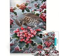 Puzzle per adulti da 1000 pezzi "La festa delle bacche del tordo" gioco interattivo difficile e stimolante collezione d'artista belle arti 38x26cm