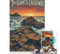 Puzzle per adulti da 1000 pezzi "La Giant's Causeway" gioco rompicapo assemblaggio di modelli ottimo regalo per gli appassionati di videogiochi 38x26cm