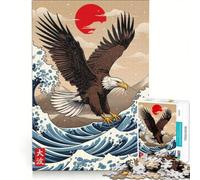 Puzzle per adulti da 1000 pezzi "La Grande Onda dell'Aquila", gioco impossibile, migliora la memoria, con pezzi a incastro di forma casuale 50x75cm