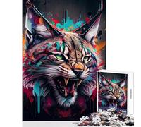 Puzzle per adulti da 1000 pezzi "La lince onesta" Gioco educativo da 1000 pezzi Ottimo regalo per coppie (38x52cm)