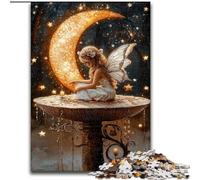 Puzzle per adulti da 1000 pezzi, La luna e l'elfo, giocattolo educativo intellettuale decomprimente, ideale come regalo per tutta la famiglia dimensioni 50x75cm